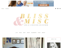 Tablet Screenshot of blissnmisc.com